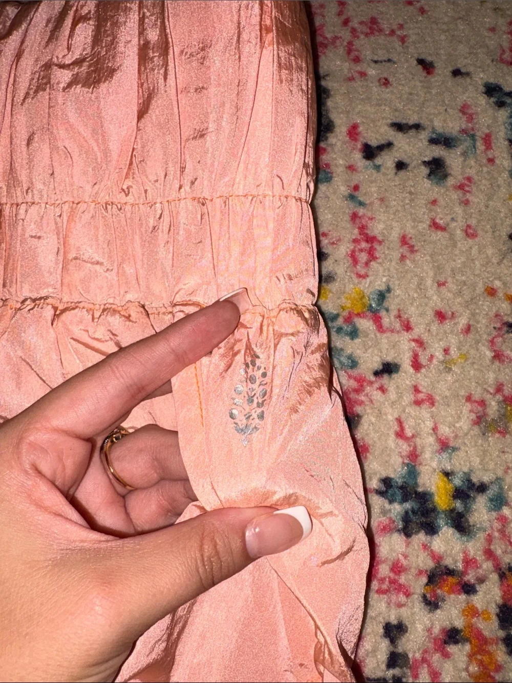 Free People Blush Pink High-Waist Ruffle Shorts